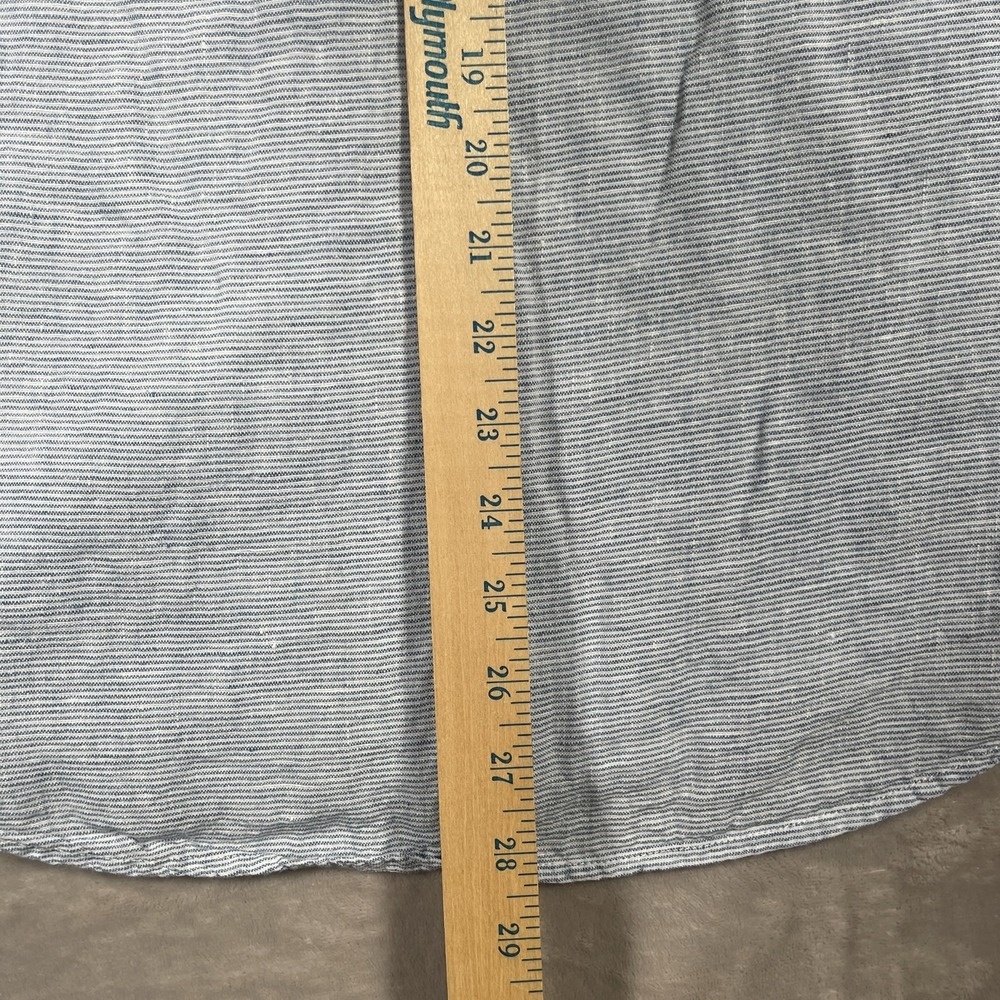 Abercrombie & Fitch Shirt Mens XL Blue Summer Linen Blend Camp Short‎ Sleeve - Picture 8 of 8